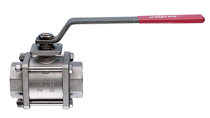 710061-V36-V6-V9 Radiamont V-Ball Series 3 pc. Stainless Steel SW 30-60° V-Ball Valve