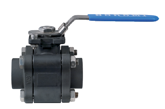 630LLV3-V6-V9 (NPT) North America Series Full Port High Performance 3-Piece Carbon Steel Ball Valve w/Locking Lever and ISO 5211 Direct Mounting Pad, 30, 60, 90 Degrees V-Ball Valve