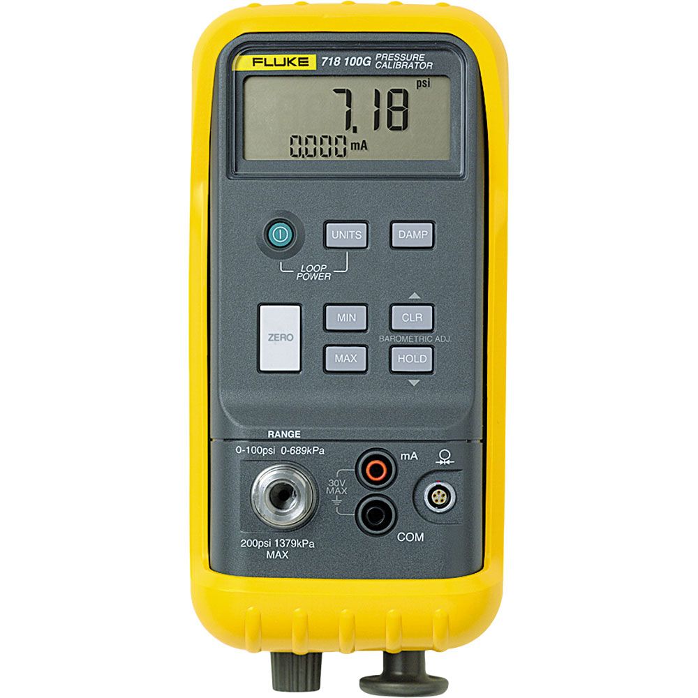 Fluke 718 300G Pressure Calibrator, -12 PSI to 300 PSI