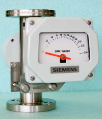 Wallace & Tiernan Metal Tube Variable Area Flowmeter, 150# Flange, 3/4"NPT Tube, Plastic Window, Scale = Gas Direct, Float = 9.2 GPM or 39.4 SCFM, SS