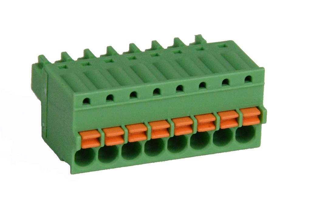 8 position Spring-clamp Terminal Block for SmartRail