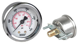 WIKA U-Clamp Panel Mt Pressure Gauge 2", 5000 PSI/Bar