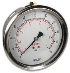 WIKA Industrial Pressure Gauge 4", 160 PSI