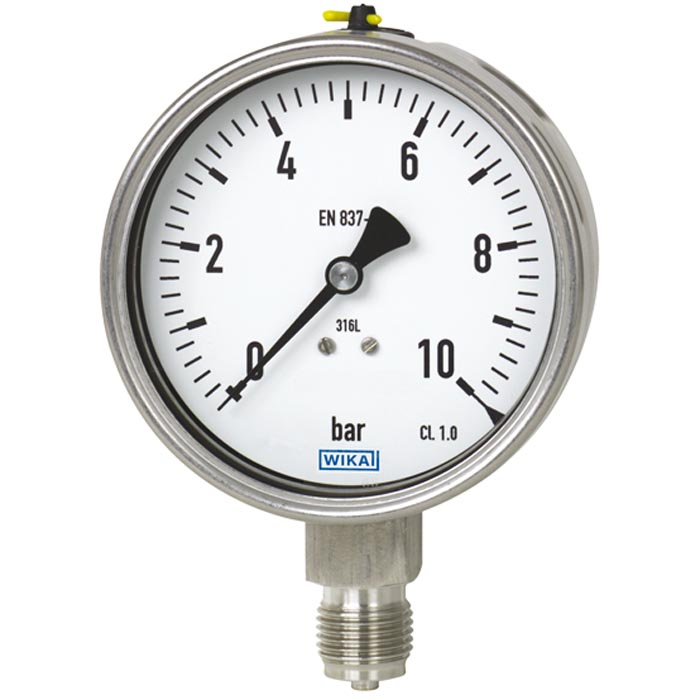 23x.50 Series 2.5" SS Pressure Gauge, Dry/Fillable, SS Wetted Parts