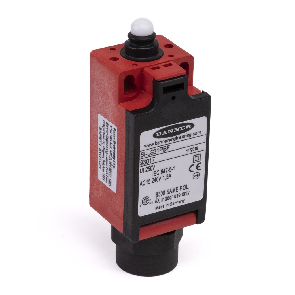 Limit Switch: Plastic Plunger Actuator, SI-LS31PBD