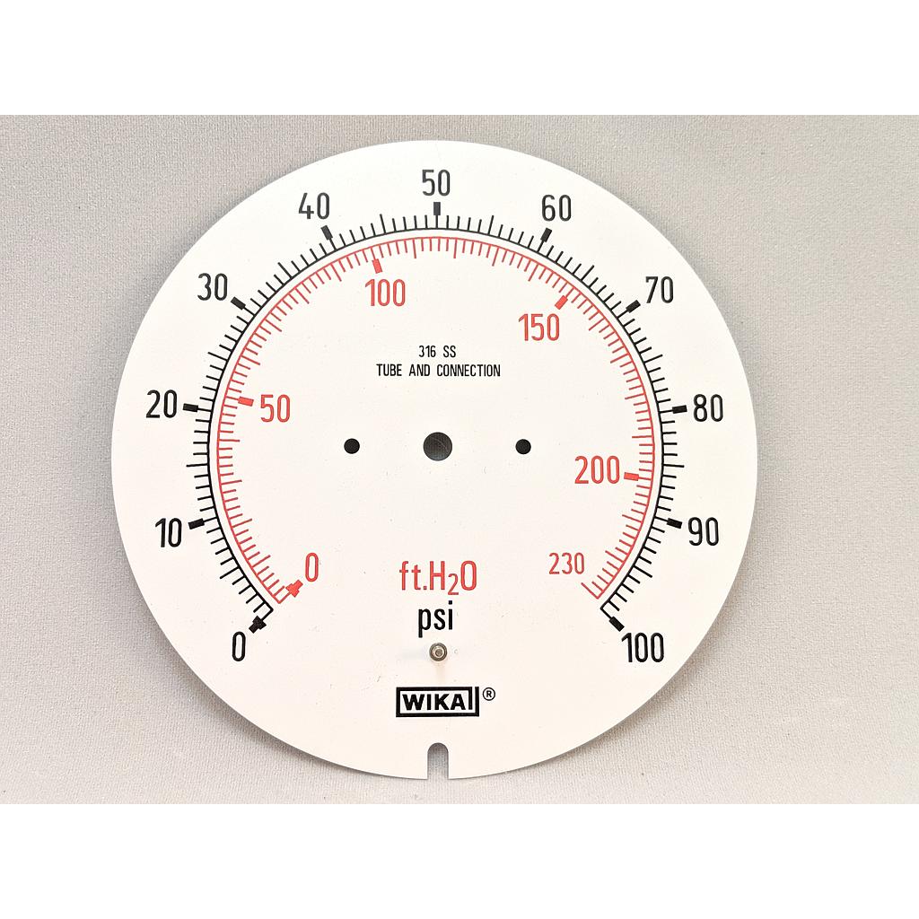 [D5200586] Dial Only, 100 PSI and 230 Feet of Water for 23X.34 Gauge