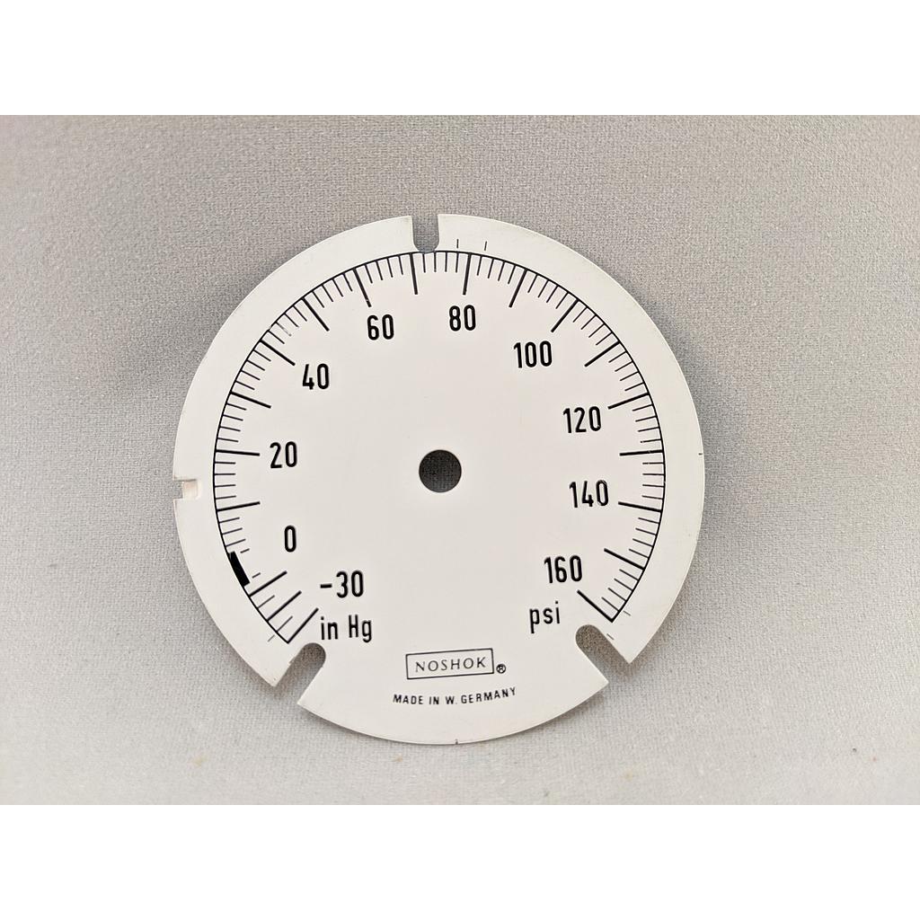 [25-3D-30V160P] Dial Only for 25.310 Series 30" Hg X 160 psi