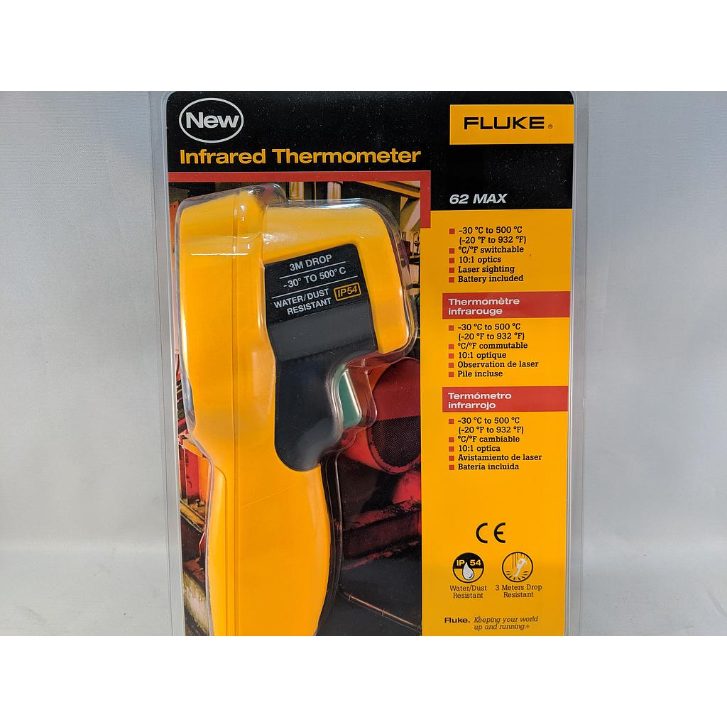 Handheld Thermometer, Fluke 62MAX+ IR Laser Thermometer