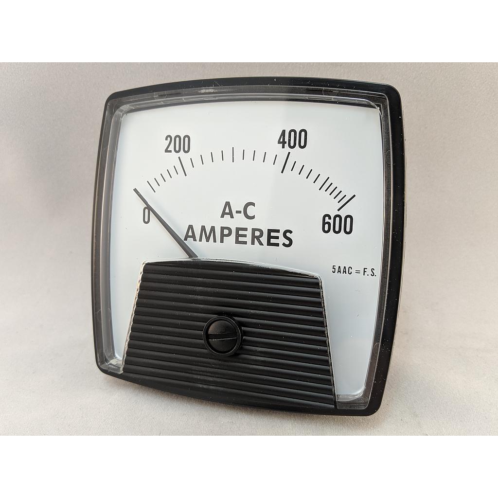 [ST905A600A] PC&S ST90 SERIES 3.5" AC AMP METER 0-5AAC INPUT 0-600AAC 250340LSSJ