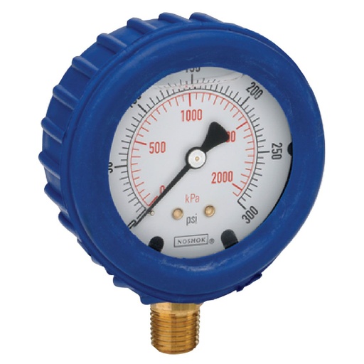 [25-123459-1-RCP] 2.5" Rubber Case Protector, Back Connected Gauge, Blue