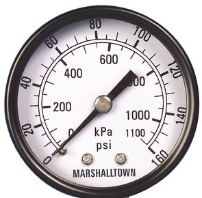 [GG25100C4] Marsh General Service Pressure Gauge 2.5", 100 PSI/KPa