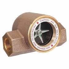 [SFI-100-1-1/2] SIGHT FLOW INDICATOR 1 1/2" SINGLE WINDOW BRONZE BODY, ABS IMPELLER