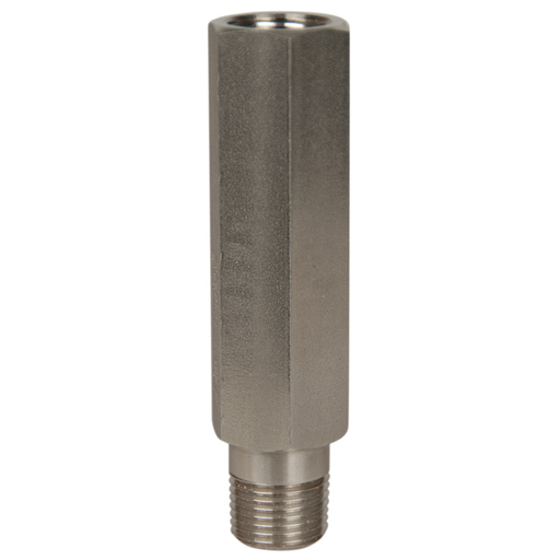 [50743856] 910.24 Series 
Mini-Siphon, Stainless Steel, 1/4" NPTM to 1/4" NPTF, 6092 psi, 0.1575" Orifice