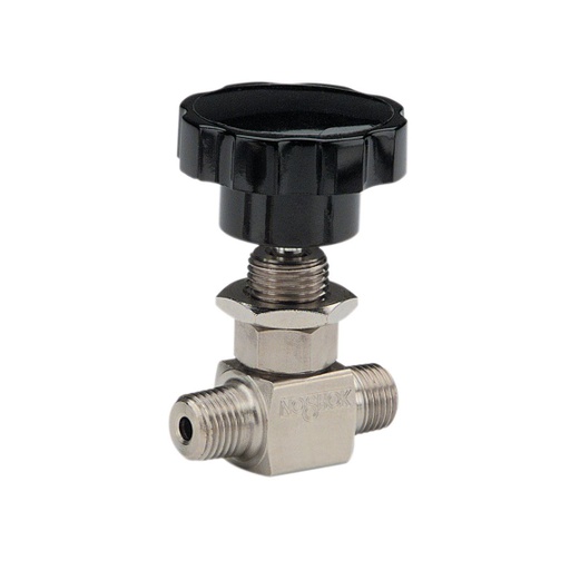 [102-MMS-HL2] Mini Valve, Hard Seat, 1/4 NPT Male - 1/4 NPT Male, 316 SS, 0.172" Orifice, 2-1/2 "T" Handle