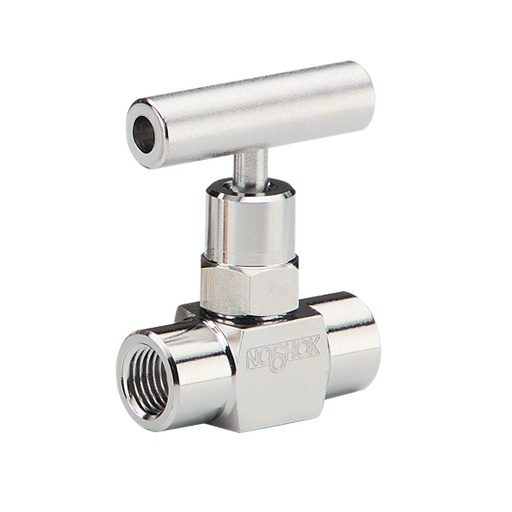 [102-FFS-T1] Mini Valve, Hard Seat, 1/4 NPT Female - 1/4 NPT Female, 316 SS, 0.172" Orifice, Non-Rotating V Tip Stem