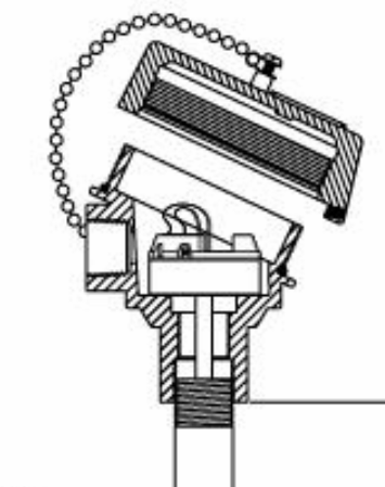 TC10-2 Internal spring loaded TC assembly, Type J, 9