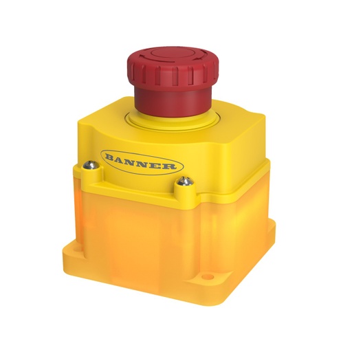 [808879] Emergency Stop With Isd: Flush Mount 40 Mm Push Button, SSA-EB1PLYR-0DED1Q8