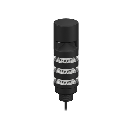 [808277] Tl50 Pro Tower Light With Sealed Omni-Directional Audible, Beacon Black Housing: 3 Lighted Segments, TL50PBL3AOS