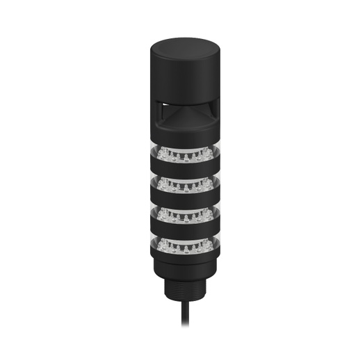 [808365] Tl50 Pro Tower Light With Sealed Omni-Directional Audible, Beacon Black Housing: 4 Lighted Segments, TL50PBL4AOS