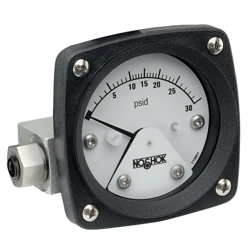 [25-1102-W50-S2P-1] 1100 Series Differential Gauge, 0 inH2O to 50 inH2O