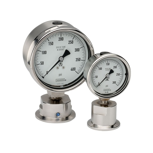 [100-12-1-25-55-0-0] Series 10 Sanitary Pressure Gauge, 0 psig to 160 psig