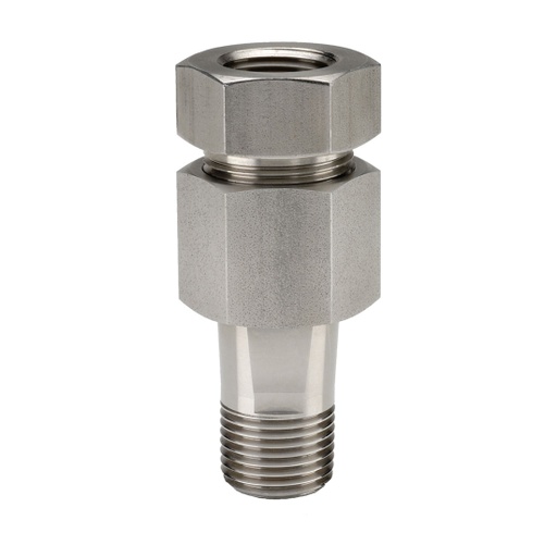 [102-SAS] 1/4" NPT M - F 316 SS Swivel Adapter