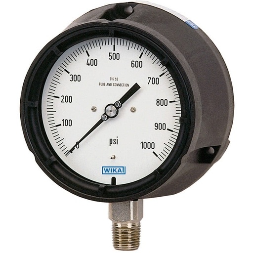 [9834044] 212.34 Series Industrial Brass Dry Process Gauge, -30 inHg to 15 PSI