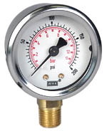 [4311957] 212.53 Series Industrial Brass Dry Pressure Gauge, 0 to 200 psi