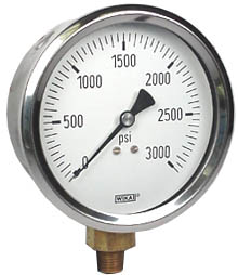 [4271735] 212.53 Series Industrial Brass Dry Pressure Gauge, 0 to 3000 psi