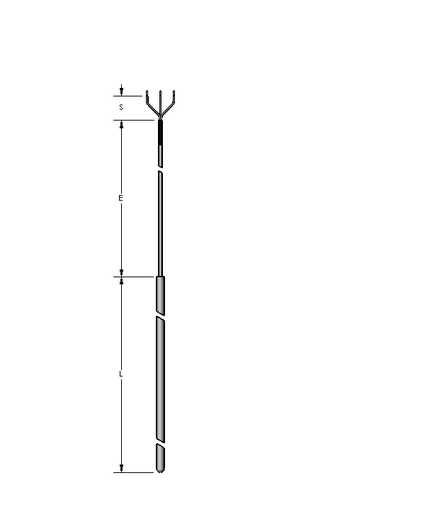 [2305-1780] Watlow Rtd RB style, 1/4" x 4" sheath, pfa lead wire constrution, standard lead termination