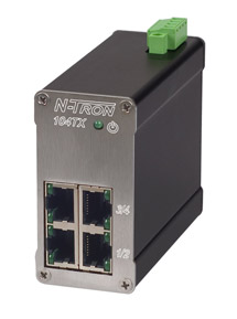 [104TX-MDR] 100 Series, 4-Port, N-Tron 104TX MDR Unmanaged Industrial Ethernet Switch