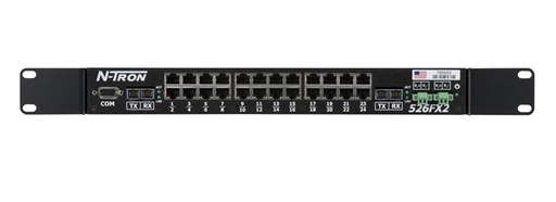 [526FXE2-SC-80] 500 Series, 26-Port, N-Tron 526FX2 Unmanaged Industrial Ethernet Switch, SC 80km