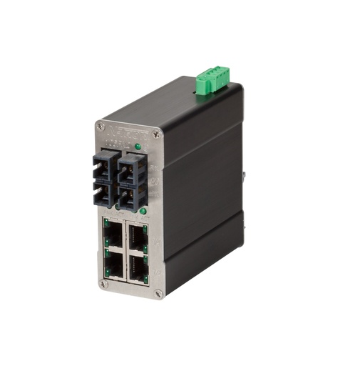 [106FXE2-SC-40-MDR] 100 Series, 6-Port, N-Tron 106FX2 MDR Unmanaged Industrial Ethernet Switch, SC 40km