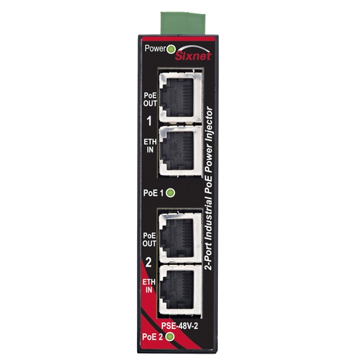 [EB-PSE-48V-2A] EB PoE Series, 4-Port, Sixnet EB-PSE PoE Injector, 48V-48V, Mode B