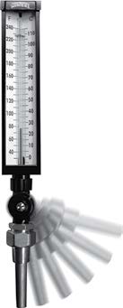 [TIM102-6LF] WINTERS TIM INDUSTRIAL 9" THERMOMETER, 6" STEM, VALOX CASE , 0/120 F&C WITH WELL