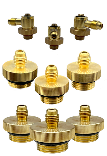 [QTSWSB] Set of 9 quick connect test fittings in brass 3 of each size (1/4"swivel, 1/2", 3/4")