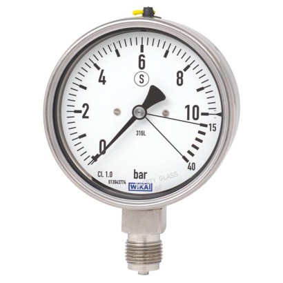 [52469000] Series Dry Pressure Gauge, 4" Dial, 0 to 150 psi (580 psi OP), 1/4 NPT SS Lower Mount