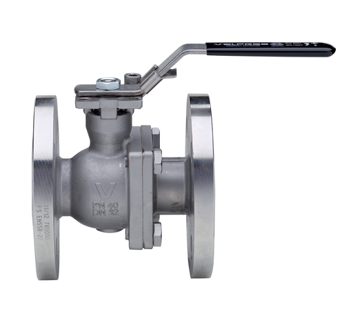 766000 Split-Body Series Stainless Steel Flanged ANSI 150 Split-Body, Full Port Ball Valve w/ Locking Handle and ISO 5211 Direct Mounting Pad