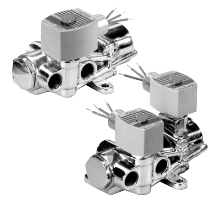 344 Series 4-Way, Single Solenoid, Piston Valve