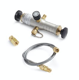 [DV0V-2FBA] DV0V (25"Hg / 650 mm Hg Vac) pump, 1/4" female NPT gauge adapter, 3ft hose, 1/4" MNPT process conn