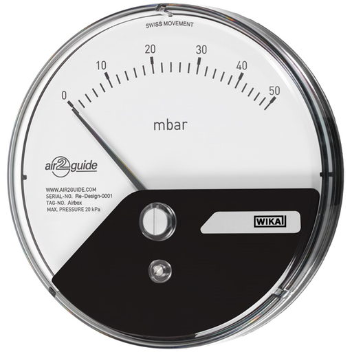 [A2G-05-DAEA-ZZRSZF-SS1-ZZ-Z2Q] A2G-5 Series 110 mm Eco Differential Pressure Gauge